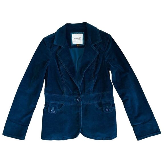 Sonoma Corduroy Blazer Jacket | Teal | Size Small - Picture 1 of 8